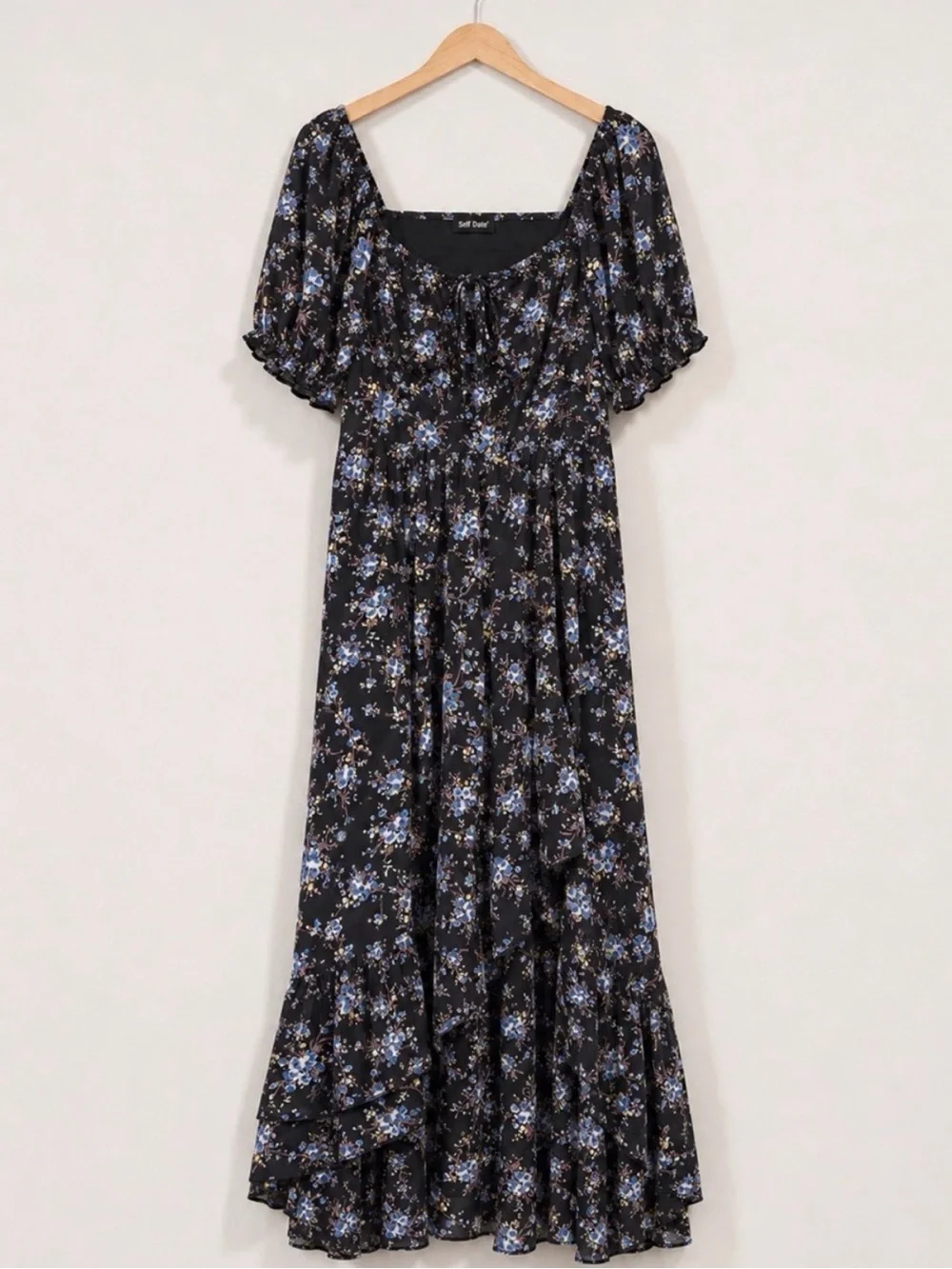 Scarlet Darkness Nightfall Floral Victorian Ruffle Maxi Dress XL - Picture 2 of 12